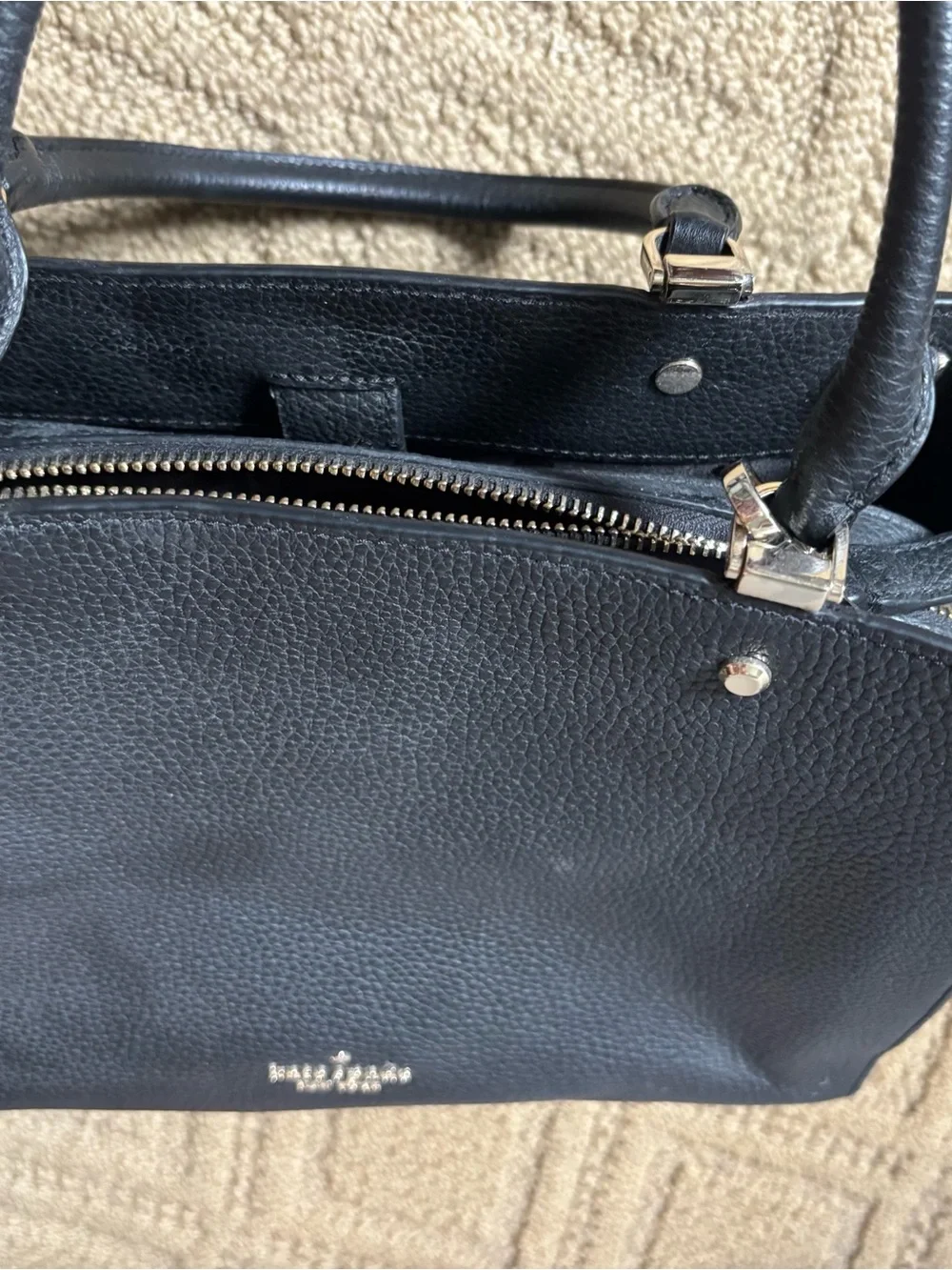 kate spade Black Pebbled Leather Top-Handle Crossbody Bag